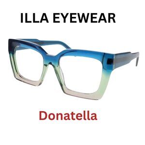Illa Eyewear – Donatella Cat Eye Glasses (Made in Italy)  Authentic Eyewear